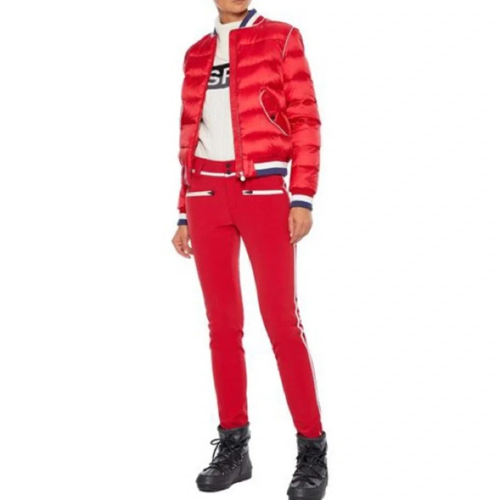 NWT ♥️ PERFECT MOMENT Rainbow Quilted Down Bomber Jacket